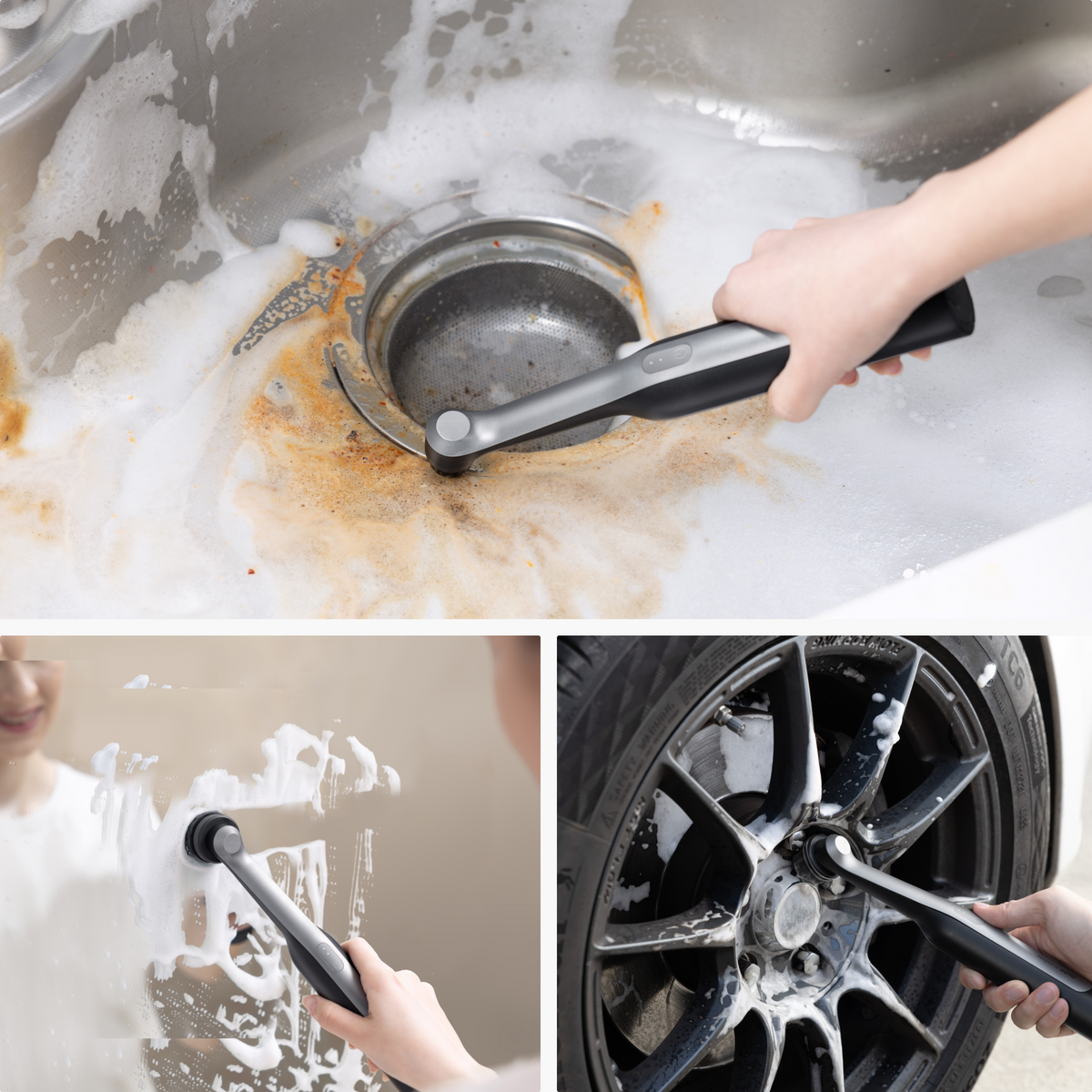 HOTO Wand Cordless Spin Scrubber