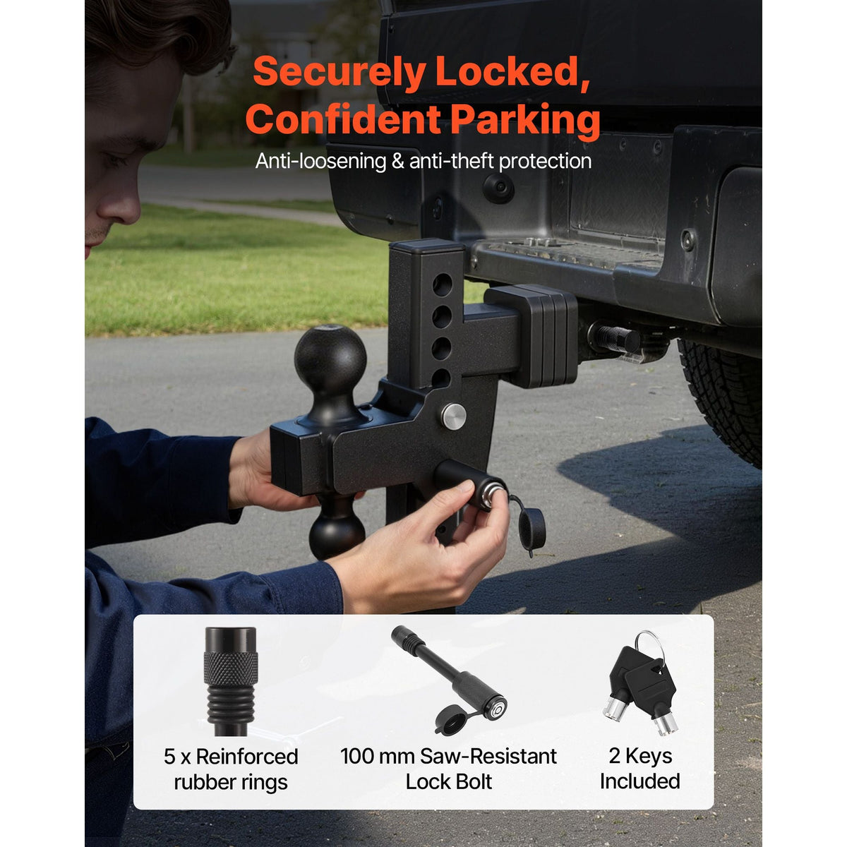 Adjustable Trailer Hitch Ball Mount