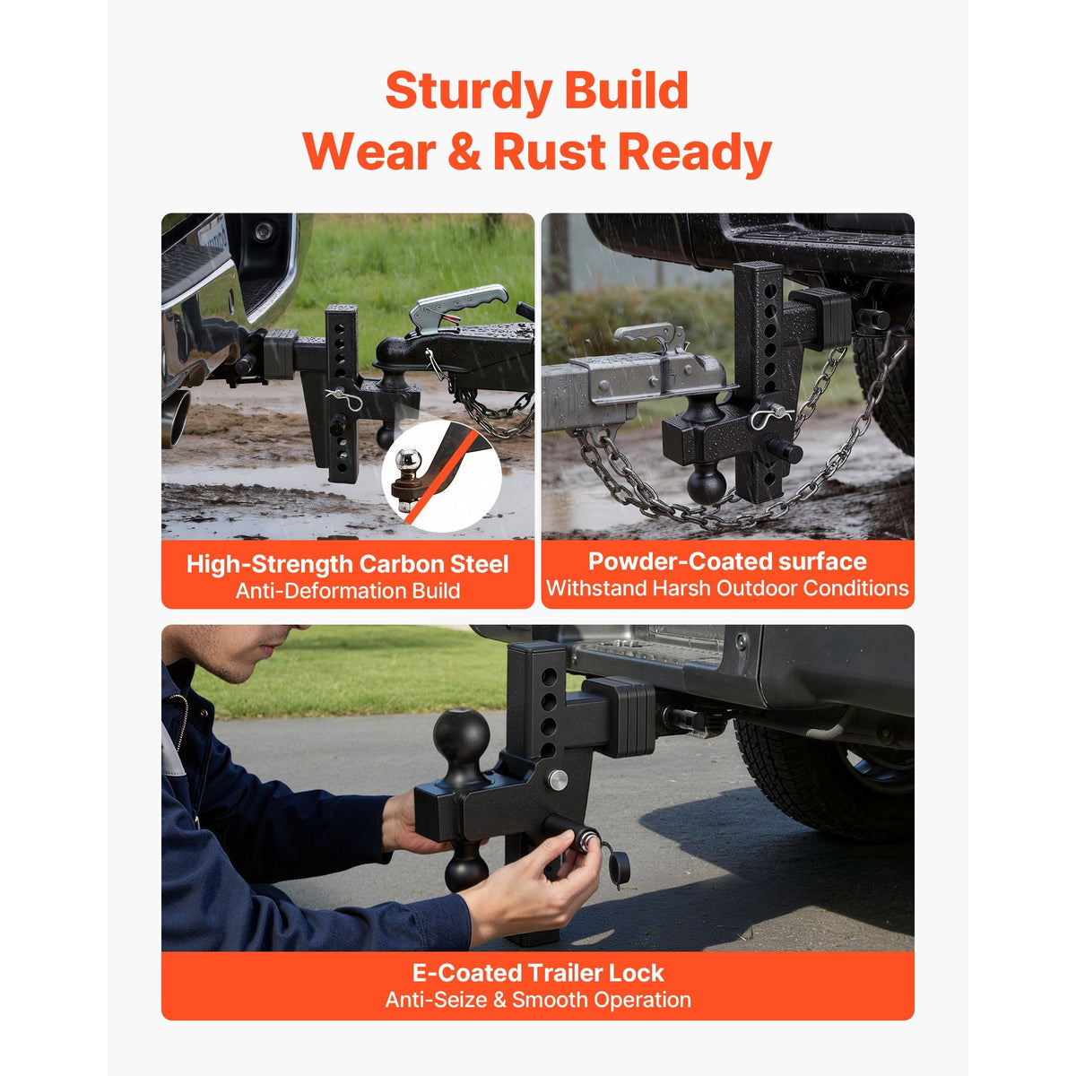 Adjustable Trailer Hitch Ball Mount