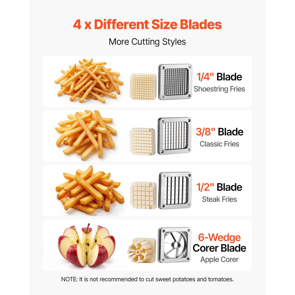Lever-Operated French Fry Cutter for Produce