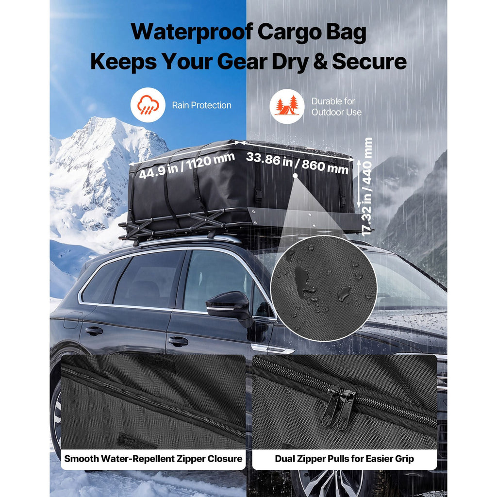 Roof Rack Cargo Basket, 51 x 36 x 4 in, Heavy Duty Roof Top Carrier Basket with Folding Design, 200 lbs Capacity, All-Weather Easy-Install Car Top Luggage Holder, Universal Fit for SUV Truck Car