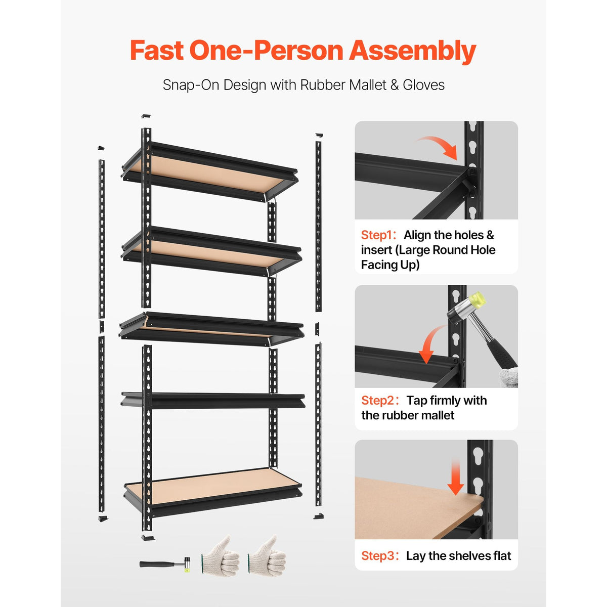 Adjustable Metal Storage Shelving for Home & Garage