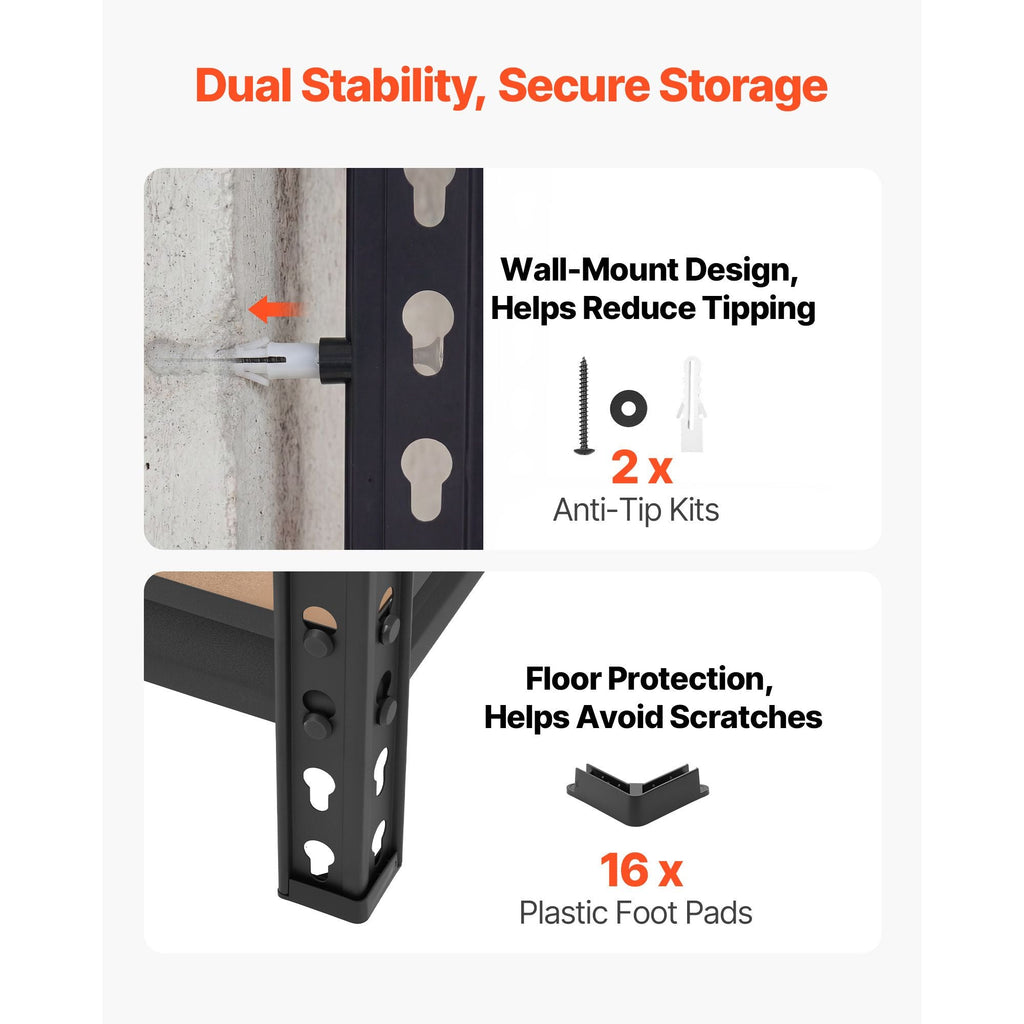 Adjustable Metal Shelving for Garage & Utility Storage