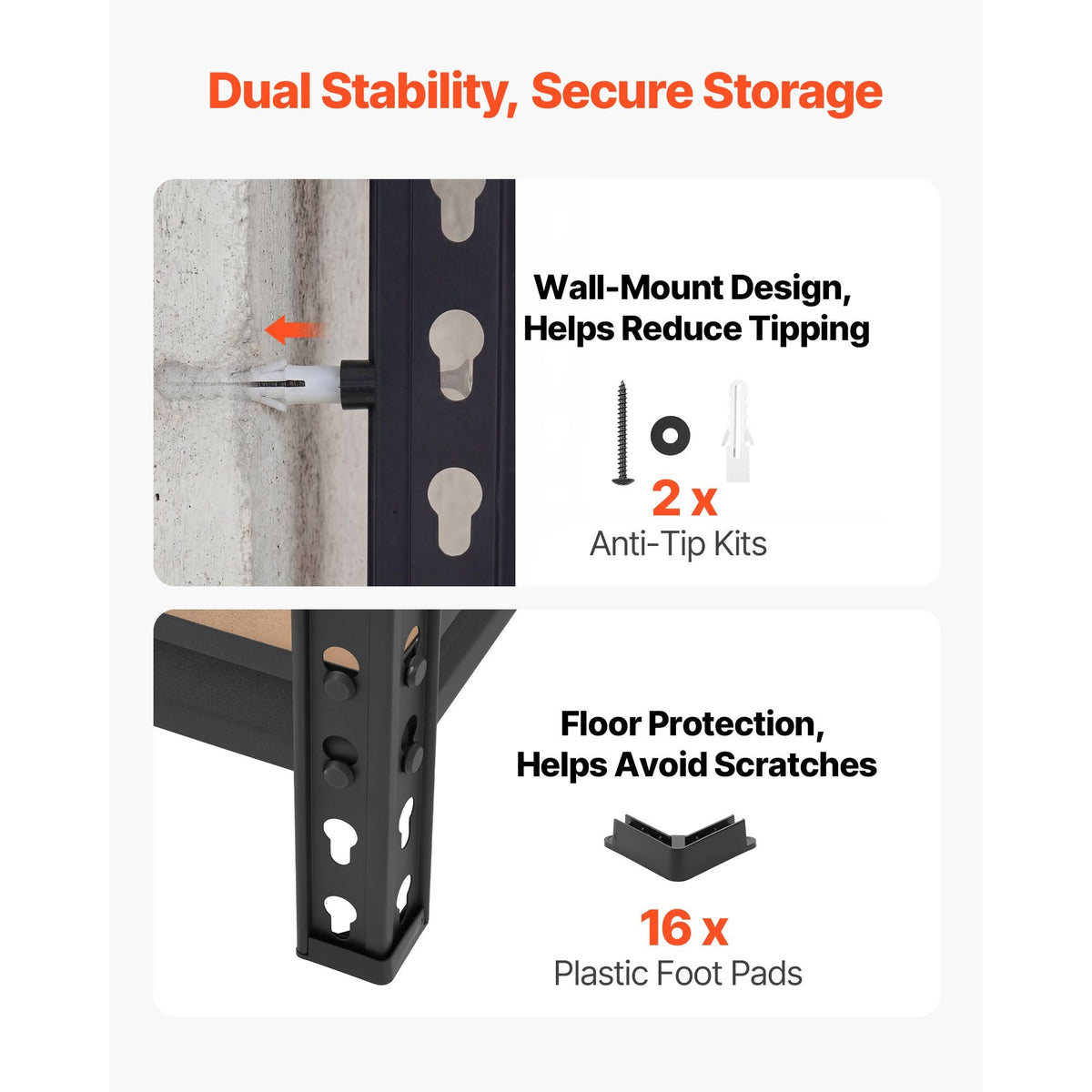 Adjustable Metal Shelving for Garage & Utility Storage