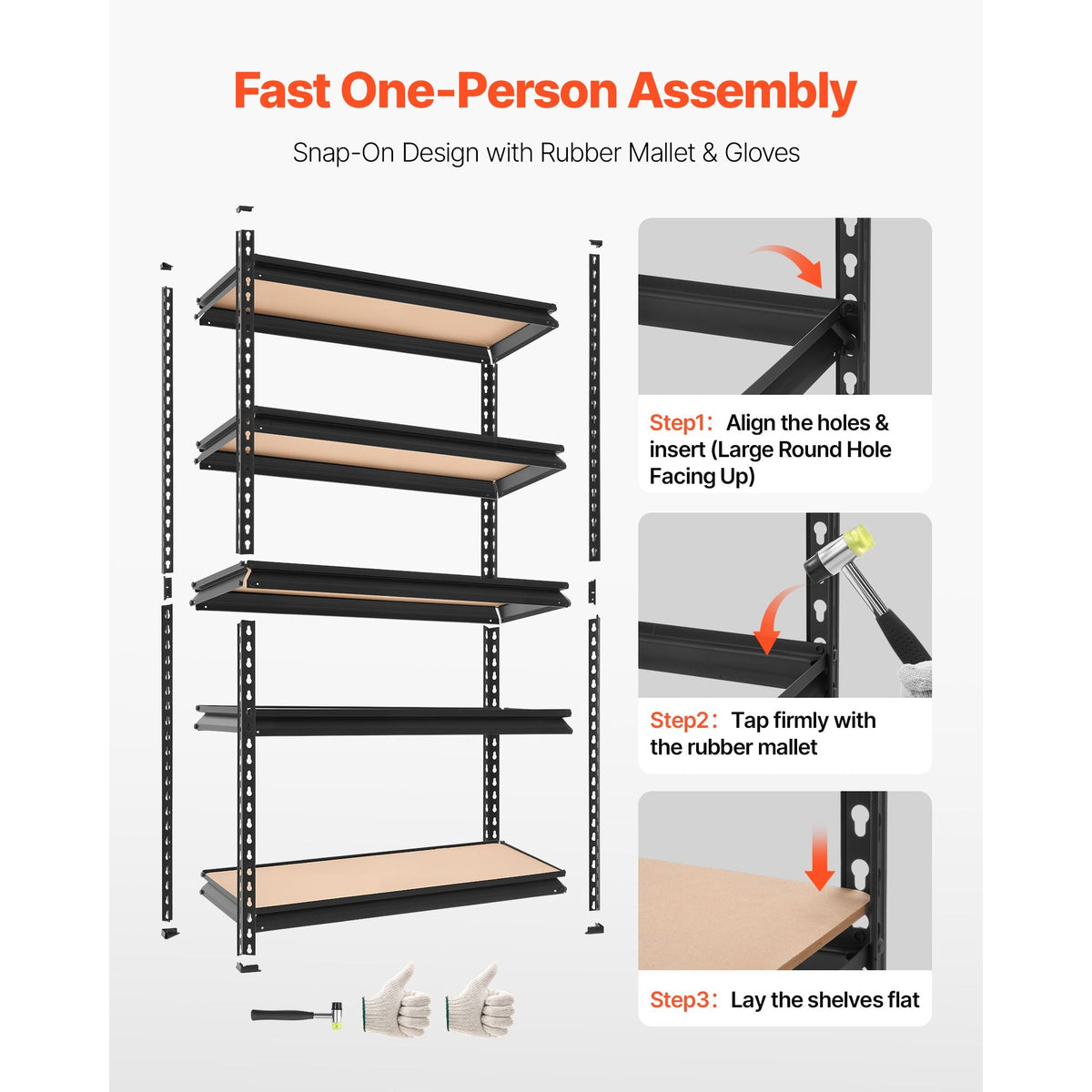 Adjustable Metal Shelving for Garage & Utility Storage