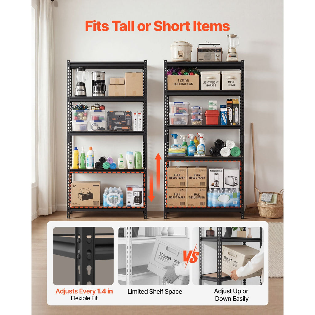 Adjustable Metal Shelving for Garage & Utility Storage